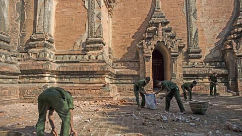 Myanmar kerah askar baiki kuil rosak dalam kejadian gempa