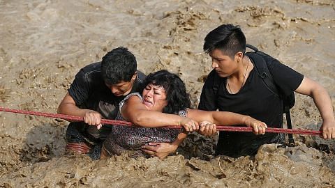 Lebih 60 maut, 70,000 hilang kediaman banjir di Peru