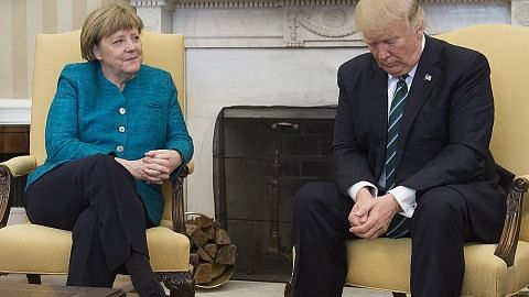 Pertemuan 'tidak selesa' Trump, Merkel
