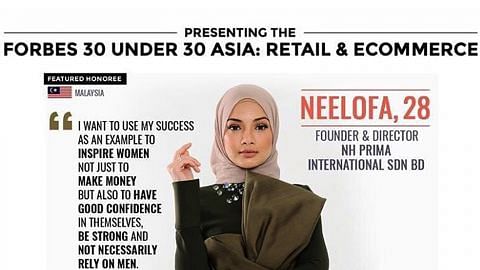 Neelofa tersenarai dalam 'Forbes 30 Under 30 Asia 2017'