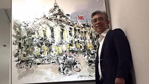Abadikan bangunan warisan Hanoi pada lukisan