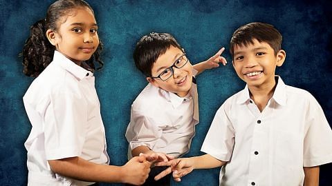 Tiga murid berbilang kaum lakon drama Melayu