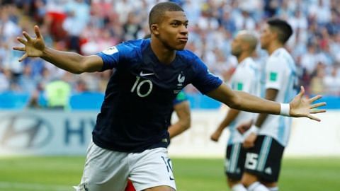 Kylian Mbappe 'happy' after his brace helps France beat Argentina but says Pele is 'on another level'