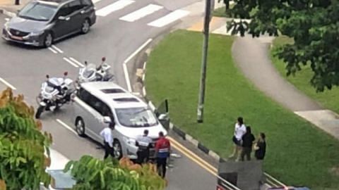 Elderly woman on e-bike taken to hospital after accident with car in Yishun