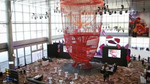 Anchored to both the ground and ceiling, Chandelier, as the new structure is called, is made of about 10km of rope, supported by about 15 tonnes of steel