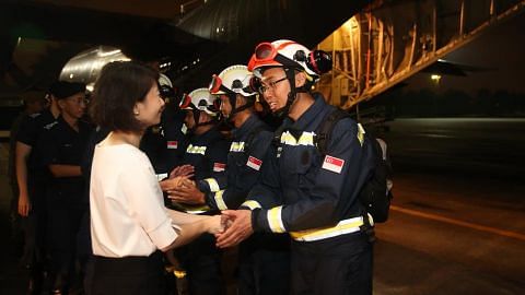 A 17-member SCDF contingent departed for Laos to aid relief efforts in Laos