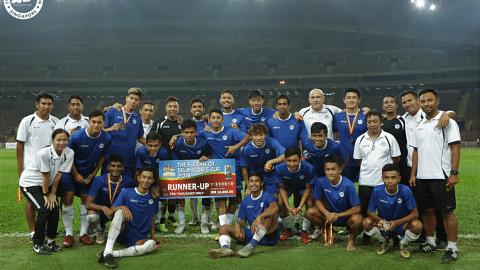 The Singapore Selection team pose for a photo after The Sultan of Selangor's Cup match on 25 Aug 2018