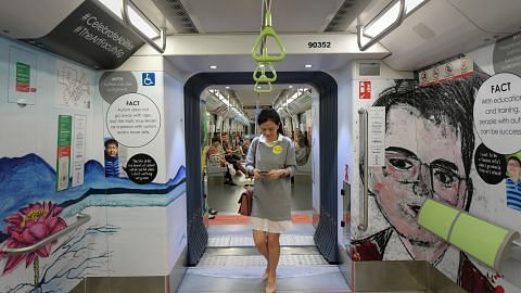 Satu gerabak kereta api, 4 stesen MRT papar hasil seni pelajar autisme