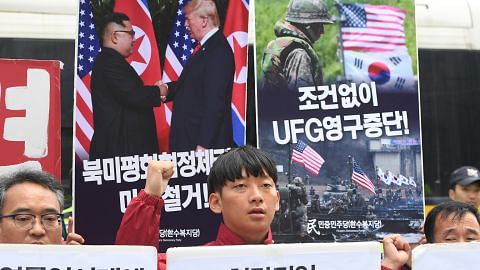 Amerika, Korea S gantung latihan tentera