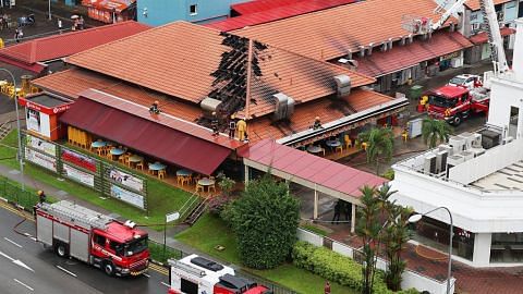 Kedai kopi di Jurong West terbakar, tiada yang cedera