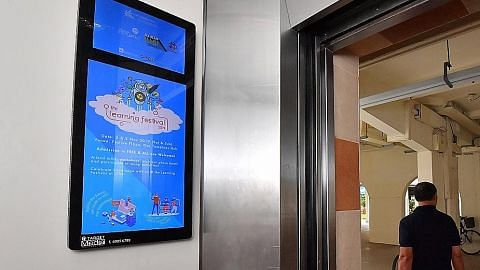 HDB rintis pasang skrin info digital di lobi, dalam lif