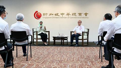Presiden Halimah, dewan niaga Cina bincang pelbagai perkara