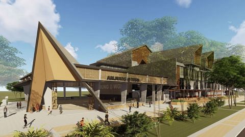 Artist's impression of the sheltered hardcourt, ANJUNG@WGS which is targeted to be completed in Q12022.