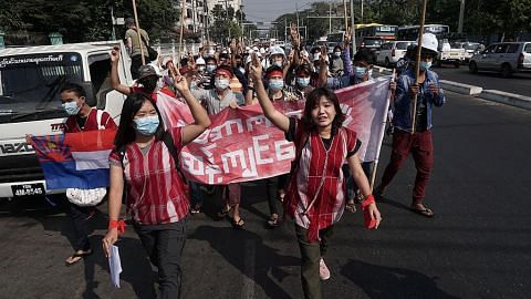 Ribuan tunjuk perasaan bantah rampasan kuasa tentera Myanmar
