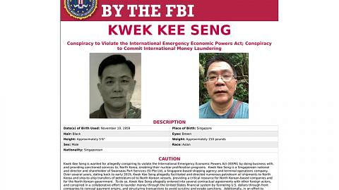 Warga SG diburu FBI disyaki ubah wang, langgar sekatan Korea U