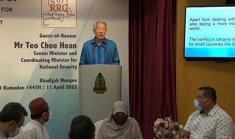 BERDEPAN ANCAMAN: Menteri Kanan, Encik Teo Chee Hean berkata RRG mempunyai tugas yang semakin penting sedang Singapura terus berdepan dengan ancaman daripada kumpulan pengganas di rantau ini, seperti Jemaah Islamiyah (JI) yang sedang membina semula k