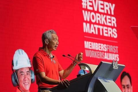 PM Lee: SG perlu terus membuka mata bagi peluang baru, teruskan usaha transformasi dan perkukuh daya ketahanan bagi masa depan. - Foto KEVIN LIM