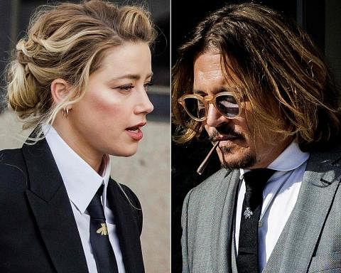 BAWA BUKTI BARU: Amber Heard (kiri) mengupah peguam baru untuk rayuan terhadap Johnny Depp. - Foto AFP