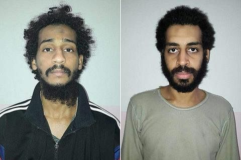 HADAPI HUKUMAN: El Shafee Elsheikh (kiri) dan Alexanda Kotey, kedua-duanya telah dijatuhi hukuman penjara seumur hidup. - Foto AFP