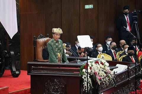 RAIKAN KEMERDEKAAN: Presiden Indonesia Joko Widodo memberi ucapan menjelang ulang tahun kemerdekaan negara ke-77 pada 16 Ogos lalu. Menjelang Pemilihan Umum (Pemilu) dan Pemilihan Kepala Daerah (Pilkada) yang akan diadakan serentak pada 2024, pesta d