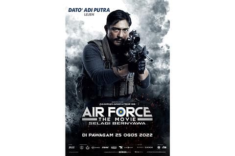 'AIR FORCE THE MOVIE': Adi tukar seragam tentera udara pula dalam misi kemanusiaan yang dijejas serangan pengganas. - Foto GSC MOVIES