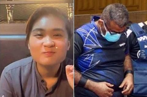 DIDAKWA DIBUNUH: Cik Ang Qi Ying (kiri) didakwa dibunuh oleh Caleb Joshua Chai Shanmugam (kanan) pada 9 November 2022. - Foto-foto SHIN MIN DAILY, PASUKAN POLIS SINGAPURA
