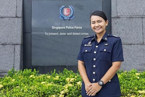 JURULATIH KOMITED: Staf Sarjan Kanan (SSS) Nur Hafidah Kamarudin merupakan seorang jurulatih di Divisyen G, Pasukan Polis Singapura, yang bertanggungjawab mencipta kurikulum dan pakej latihan bagi pegawai bertugas yang dikerah untuk menjalani latihan