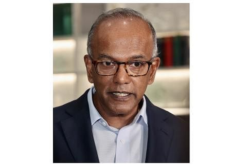 Menteri Ehwal Dalam Negeri  merangkap Undang-Undang, Encik K. Shanmugam (gambar).