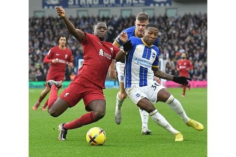 TIDAK MUSTAHIL: Mungkinkah Brighton mampu tumpaskan Liverpool 0-3 sekali lagi sebagaimana dalam pertarungan di Liga Perdana baru- baru ini? – Foto EPA-EFE
