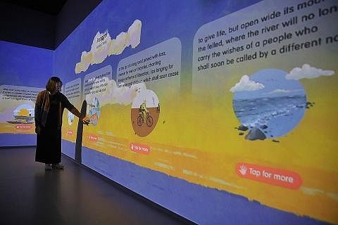 HARGAI SASTERA SINGAPURA: Bilik Cerita Jadi Nyata atau Stories Come Alive Room menawarkan pengalaman interaktif dan menyeronokkan bagi kanak-kanak menghargai sastera Singapura melalui pergerakan animasi. TEROKA PENULISAN KREATIF: Sudut Pencerita atau