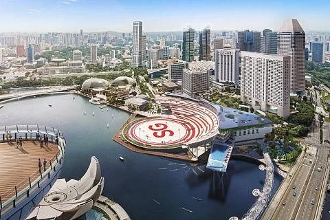 NS SQUARE: Perbelanjaan pembangunan Mindef sebanyak $871.31 juta akan dibelanjakan bagi projek pembinaan termasuk pembangunan NS Square, yang akan menggantikan platform terapung Marina Bay. - Foto fail