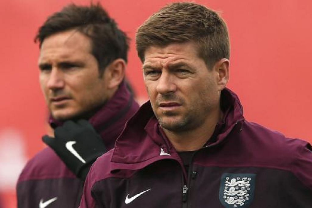 HARAP YANG TERBAIK: Kapten England, Steven Gerrard (kanan), berharap segala persiapan dapat membantu pasukan itu dalam perlawanan pembukaan mereka di Piala Dunia dengan menentang Italy. Di sebelahnya ialah rakan midfield, Frank Lampard. - Foto REUTERS