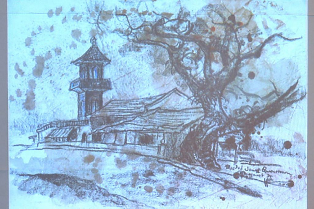 Tulis sajak iringi lukisan masjid