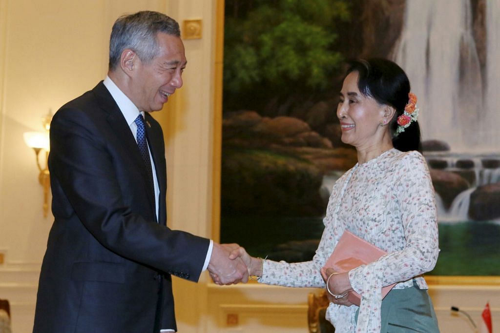 LAWATAN PM LEE KE MYANMAR PM Lee temui warga S'pura, Speaker Parlimen Myanmar