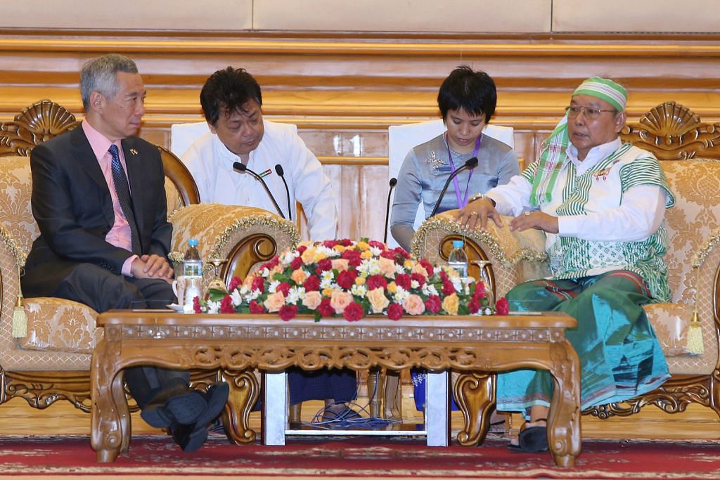 LAWATAN PM LEE KE MYANMAR PM Lee temui warga S'pura, Speaker Parlimen Myanmar