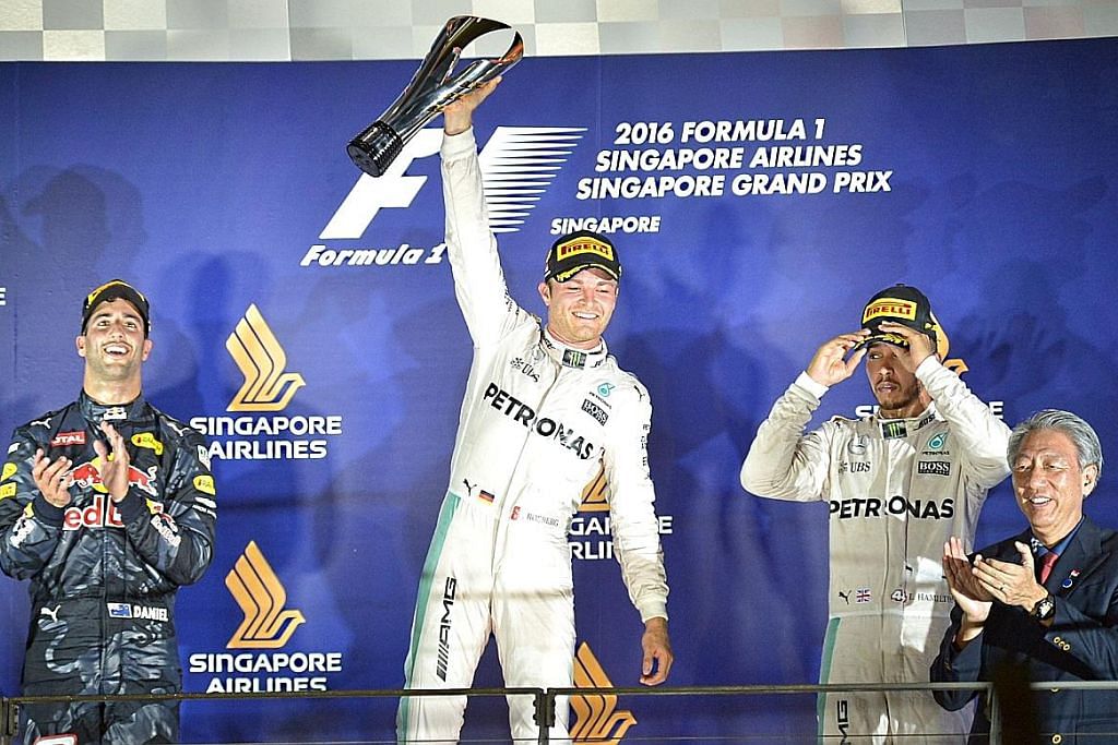 GRAND PRIX SINGAPURA SINGAPORE AIRLINES Rosberg ungguli Marina Bay tetapi belum tentu kejuaraan dunia