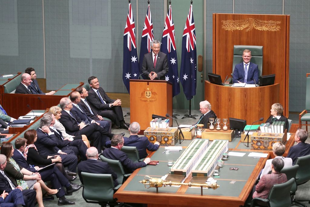 PM Lee diberi penghormatan berucap di Parlimen Australia