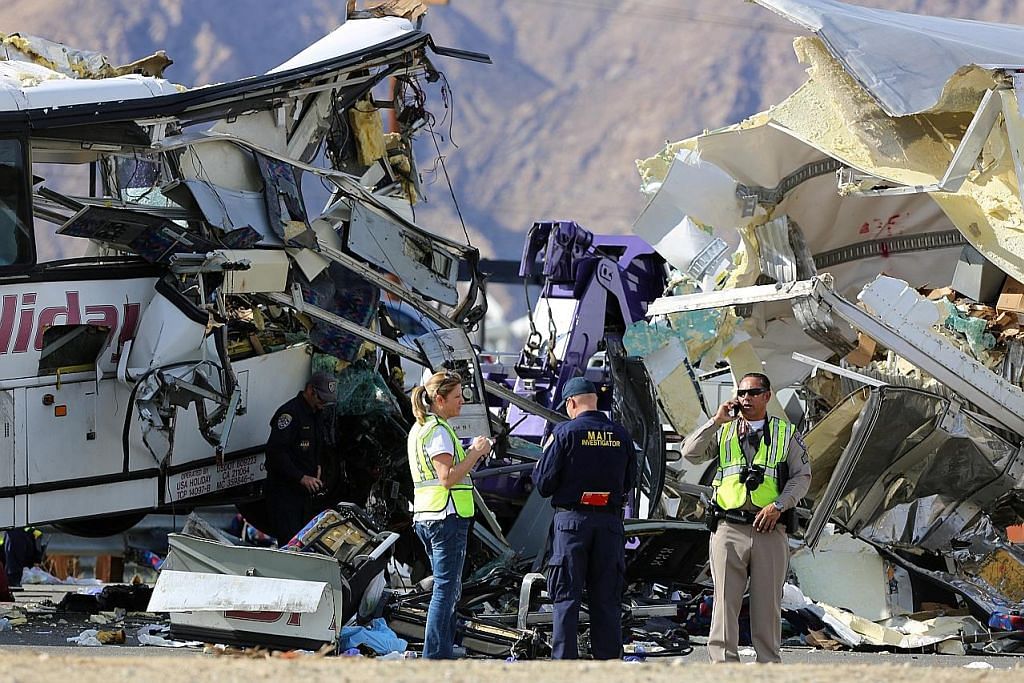 13 maut, 31 cedera dalam kemalangan bas pelancong di California