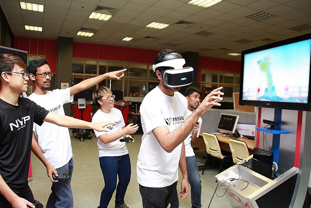 Pelajar Politeknik Nanyang reka permainan realiti maya