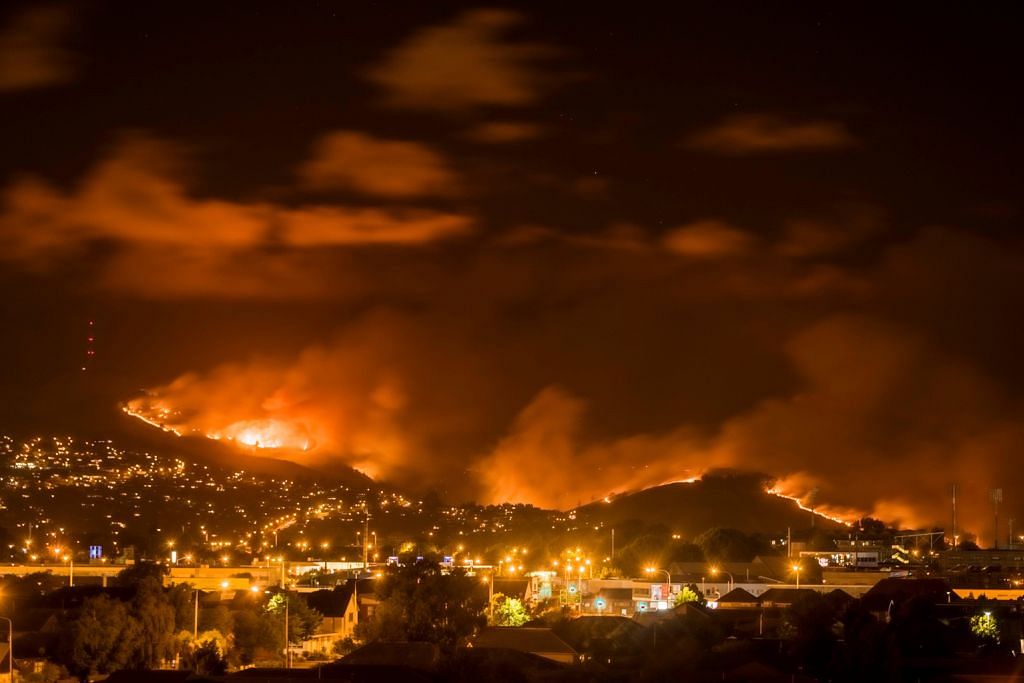 Kebakaran hutan landa Christchurch