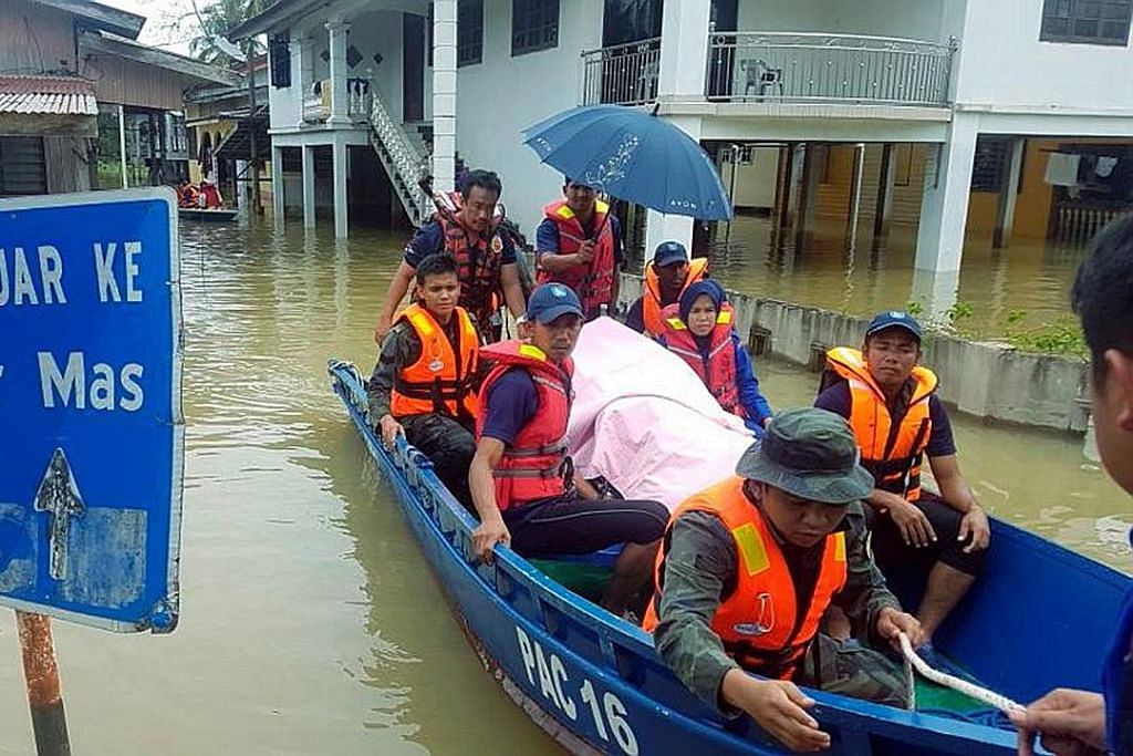 Banjir berterusan di Kelantan, utara Malaysia