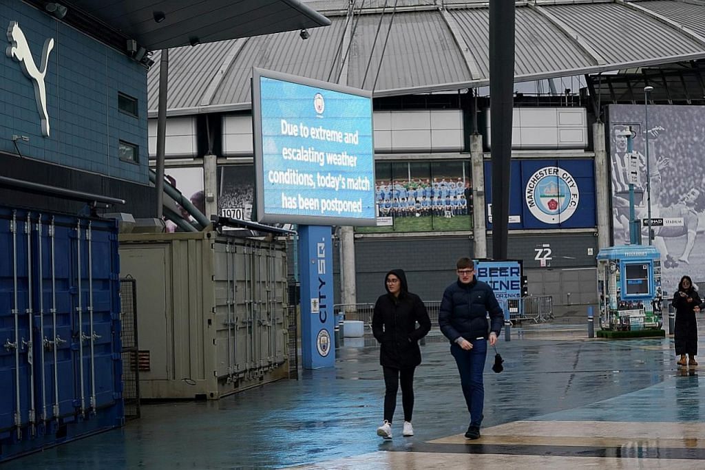 Taufan Ciara buat aksi City, West Ham ditangguh