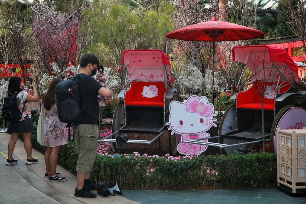 Nikmati musim sakura dengan Hello Kitty di Gardens by the Bay