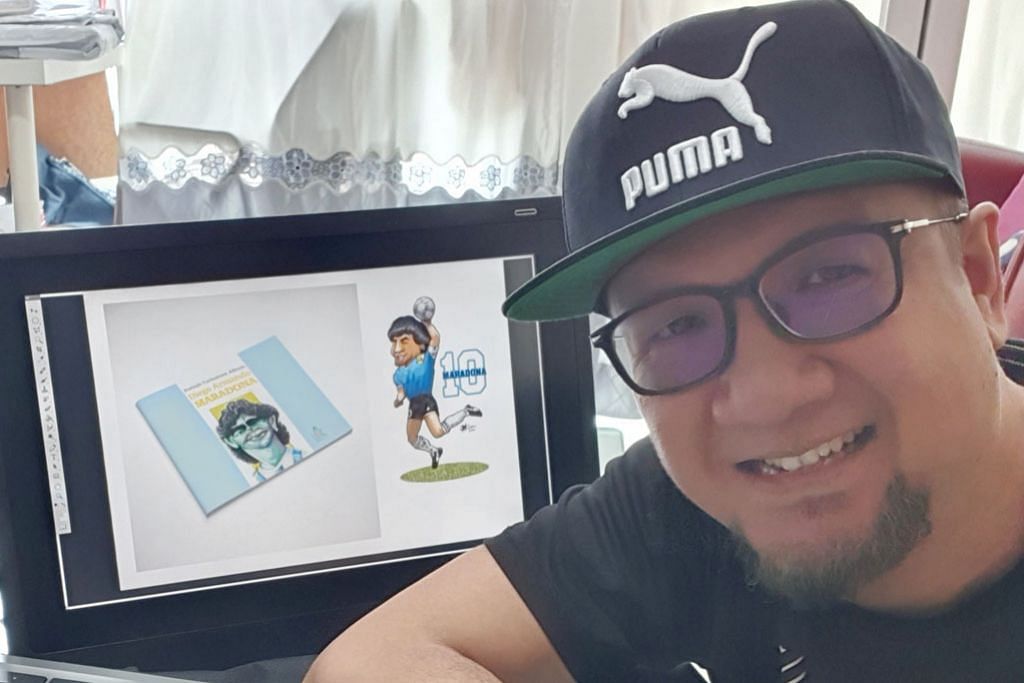 Karikatur Maradona lukisan Mat Tocang hiasi katalog dunia