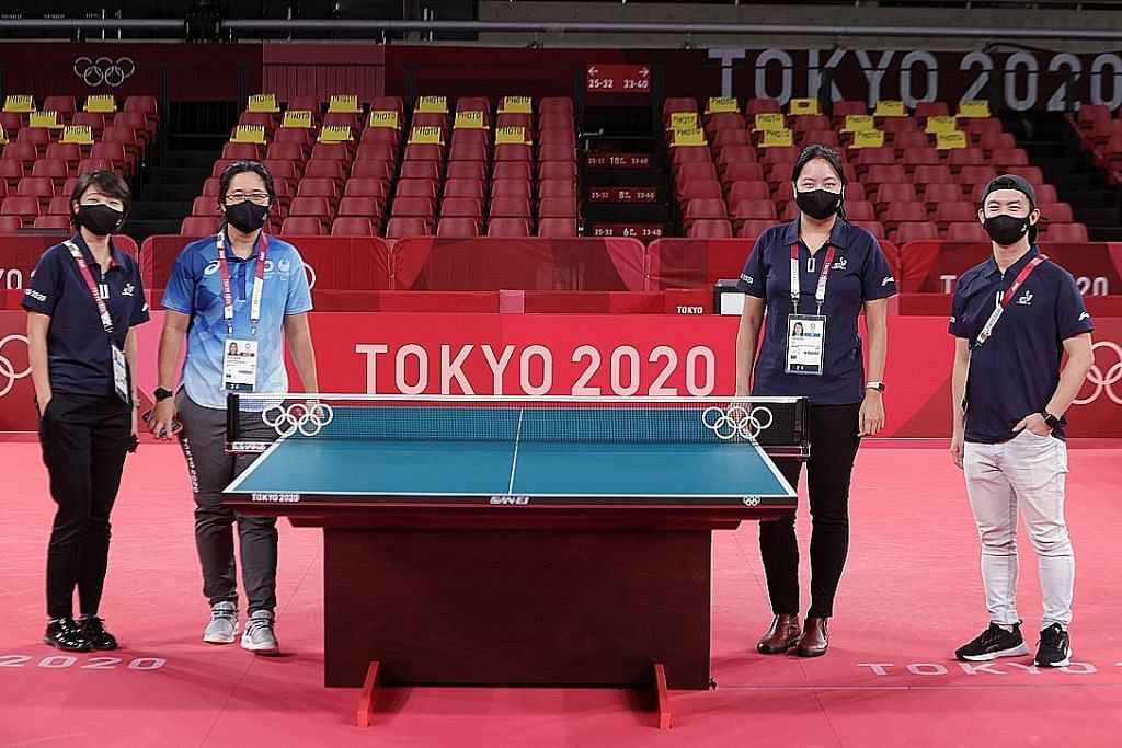 Olimpik: Empat dari Sg pastikan pertandingan tenis meja berjalan lancar