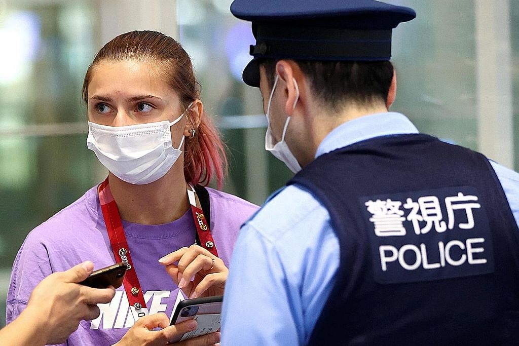 Krystsina selamat dalam jagaan polis Jepun selepas dipaksa pulang
