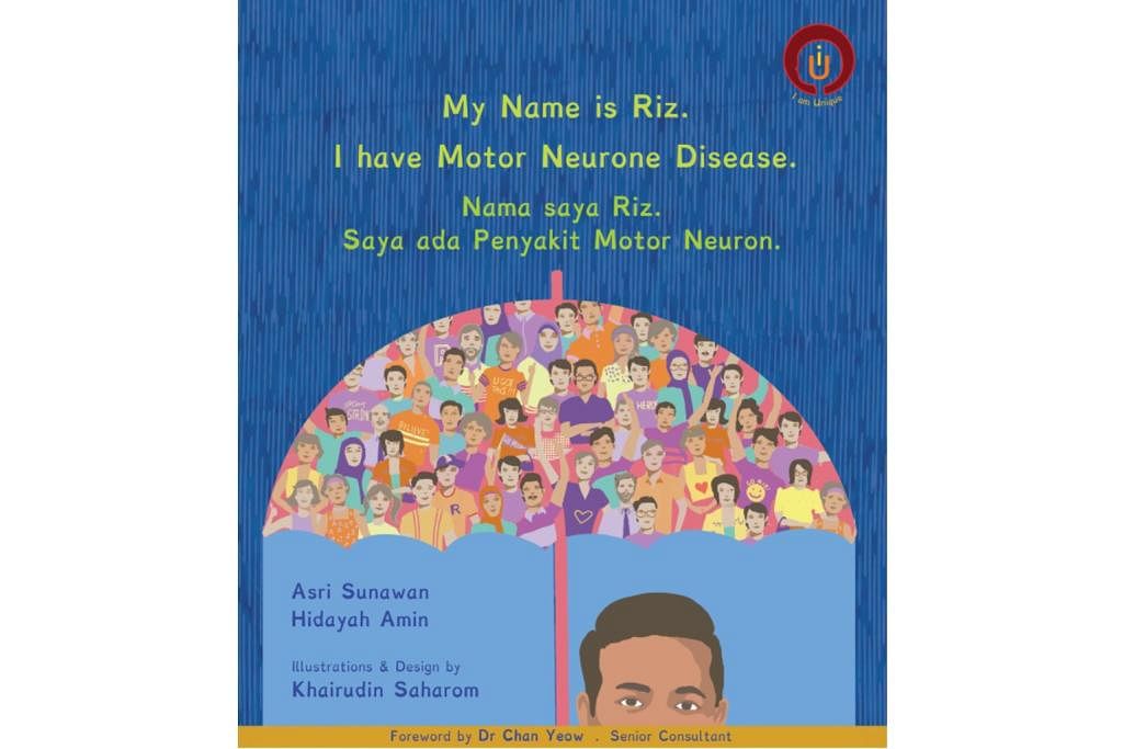 ‘SAYA UNIK’: Buku ‘Nama saya Riz. Saya ada Penyakit Motor Neuron’ adalah buku kelima dari siri ‘Saya Unik’ oleh Cik Hidayah Amin terbitan Helang Books.
