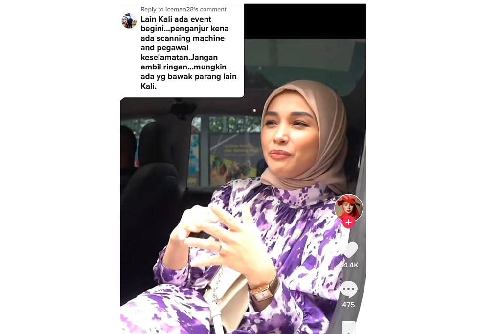 NIAT CARI REZEKI: Pelakon dan usahawan Malaysia, Tya Ariffin mengakui turut panik melihat kejadian suami Uqasha Senrose iaitu Kamal Adli dipukul dengan cota di kepala. – Foto TIKTOK TYA ARIFFIN